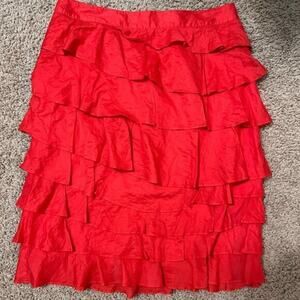 Joseph A. Red Tiered Skirt Women’s
